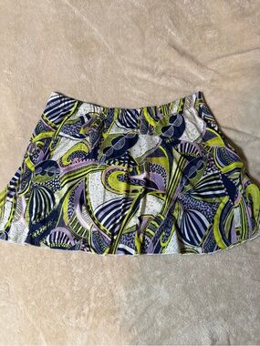 Women's Tennis/Golf Skirt in Lime Green & Navy
